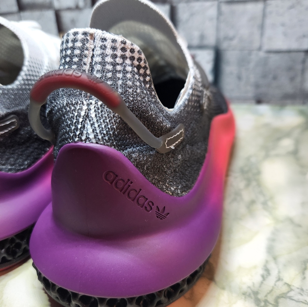 adidas Men's Athletic Shoes Gray White Pink Purple Gradient - Picture 9 of 13